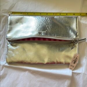 Victoria's Secret Silver Fold-Over Clutch Wristlet